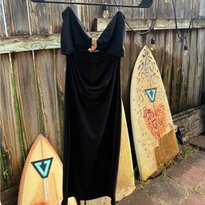 Elegant Black Midi Dress